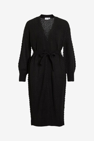Vila - Kardigan viLiomy L/S Long Midi Cardigan/ka - Svart