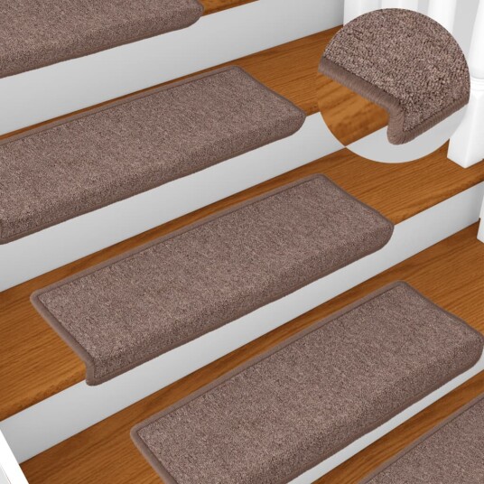 vidaXL Trappetrinnstepper 15 stk 65x21x4 cm brun vidaXL Trappetrinnstepper 15 stk 65x21x4 cm brun