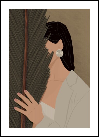 Serene Palm Woman Plakat / 40x50