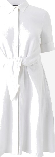 Lauren Ralph Lauren Curve - Kjole i lin Day Dress - Hvit