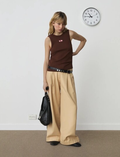 Laagam Smith Beige Serge Pants Cream XL/42