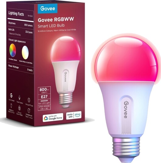 Govee - WiFi & Bluetooth Smart Light Bulb 800lm Govee - WiFi & Bluetooth Smart Light Bulb 800lm