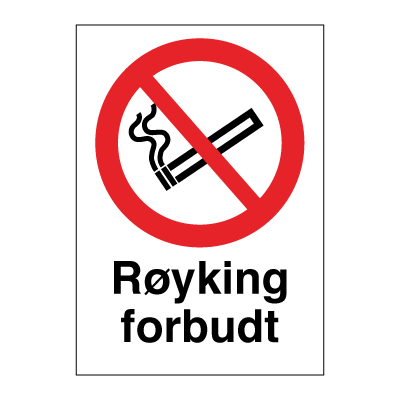 Jo Safety Røyking forbudt Forbudsskilt 6308004
