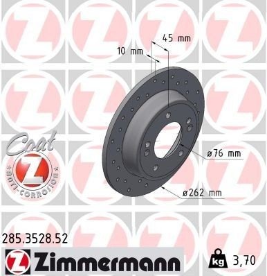 ZIMMERMANN 285.3528.52 Bremseskive