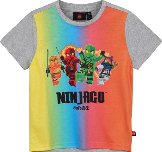 LEGO® Ninjago T skjorte LWTano 310 Grey Melange LEGO® Wear 8 år (128) T skjorte Grå
