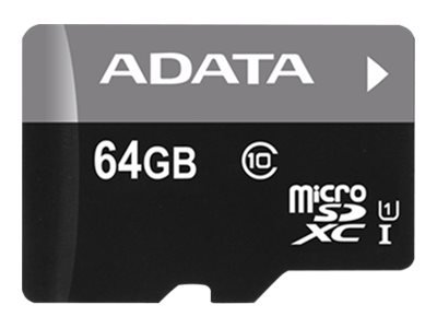 Adata Premier - Flashminnekort (Microsdxc Til Sd-Adapter Inkludert) - 64 Gb - Uhs Class 1 / Class10 - Microsdxc Uhs-I - For Detaljhandel