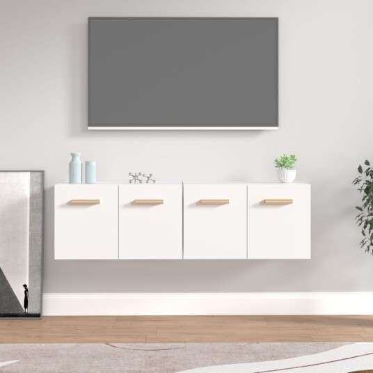 vidaXL Veggskap 2 stk hvit 60x36,5x35 cm konstruert tre vidaXL Veggskap 2 stk hvit 60x36,5x35 cm konstruert tre