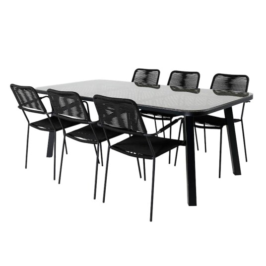 Spisegruppe Venture Home Peoria med 6 Leon Spisestoler Spisegruppe Venture Home Peoria med 6 Leon Spisestoler