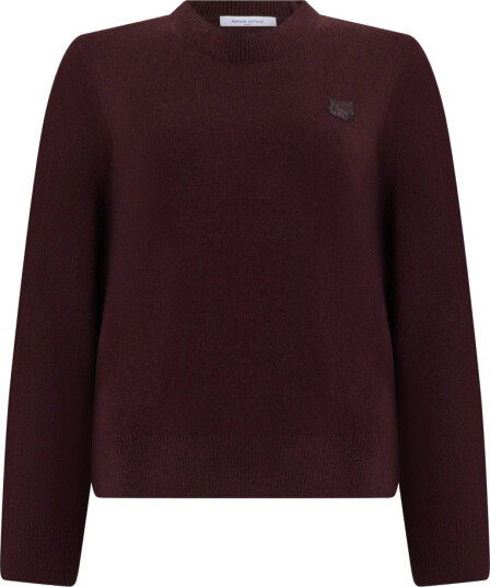 Maison Kitsuné Dame Strikkevarer Rød M,