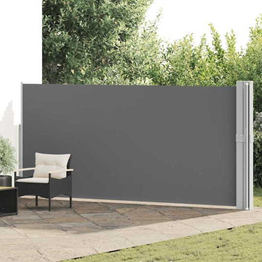 vidaXL Uttrekkbar sidemarkise 170x1200 cm antrasitt
