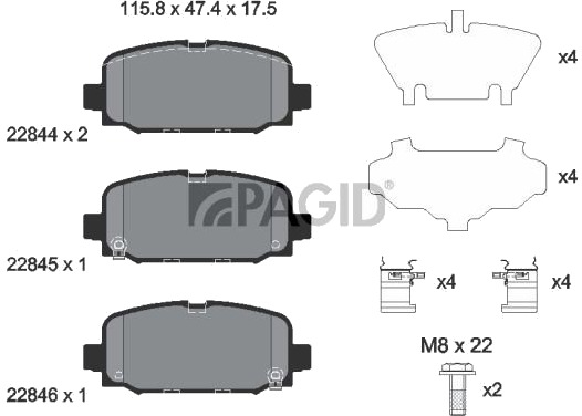 PAGID T2753N Bremseklosser