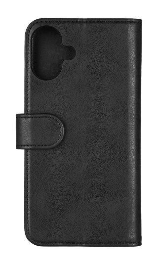 Essentials iPhone 16 Plus PU wallet, recycled, 3 cards, black