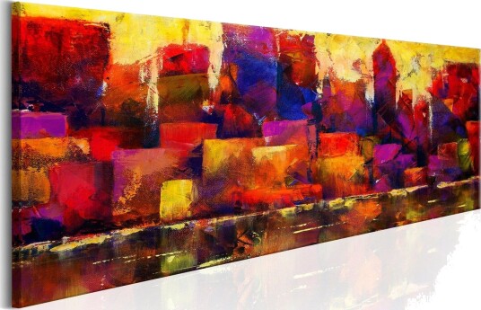 Bilde Colourful City Skyline 135x45 Artgeist sp. z o. o.