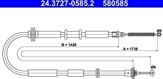 Bremsewire ATE 24.3727 0585.2