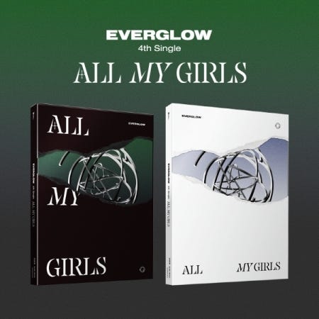 Everglow All My Girls Random Cover Incl. 88pg Photobook, 2 Photocards, Folding Poster, Postcard, Tattoo S CD Everglow All My Girls Random Cover Incl. 88pg Photobook, 2 Photocards, Folding Poster, Postcard, Tattoo S CD