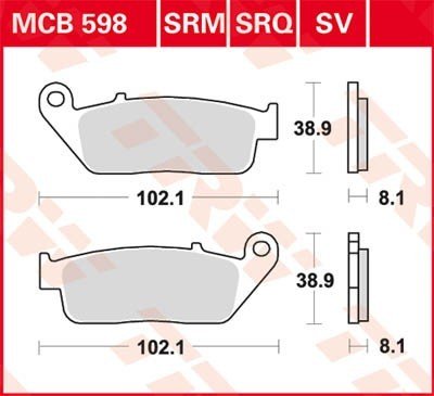 Bremseklosser TRW MCB598SV Bremseklosser TRW MCB598SV