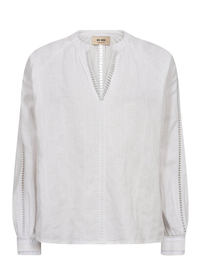 MOS MOSH Mmzeina Linen Blouse - White - XS