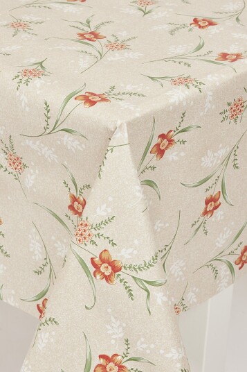 Voksduk Blomstølen Beige