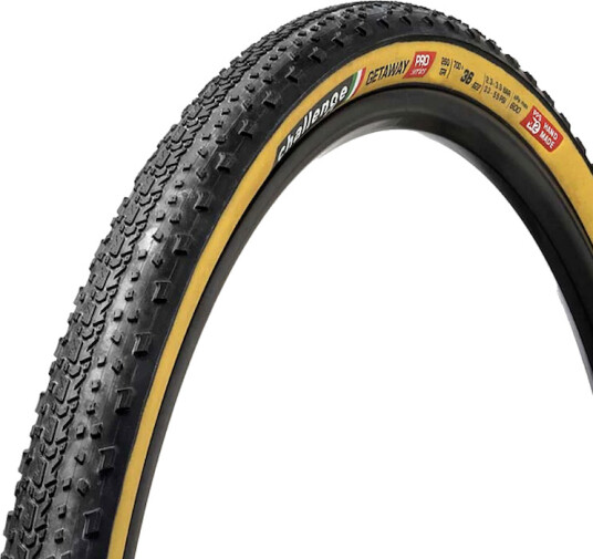 Challenge Getaway Pro clincher tube only foldedekk gravel 700x36c tan