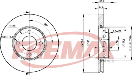 Bremseskive FREMAX BD-8012