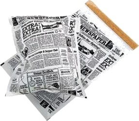 Pose Old News 36X26 Cm Med Tapelukning Papir/Pe,500 Stk/Krt