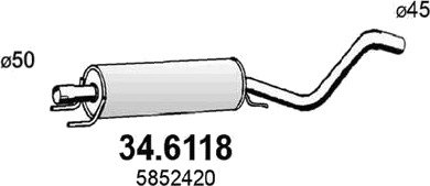 Midtre lydpotte ASSO 34.6118 Midtre lydpotte ASSO 34.6118
