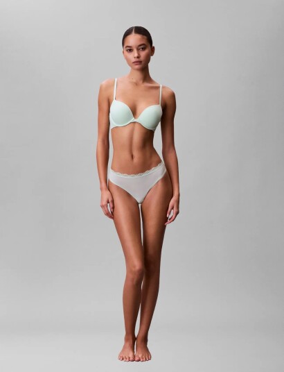 Calvin Klein Push Up Plunge Green 75 C