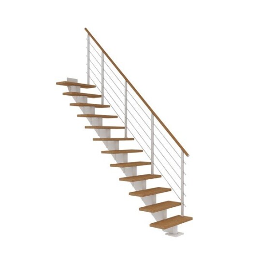 Dolle Hamburg Eik Oljet Rett Trapp Hvit Design 11T 75W Dolle Hamburg Eik Oljet Rett Trapp Hvit Design 11T 75W