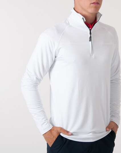 Cutter & Buck Coos Bay Half-Zip Hvit Golfgenser herre White (000) X-Large