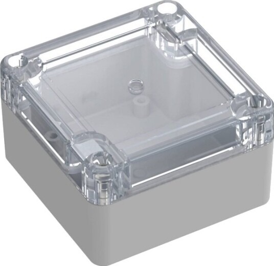 Tru Components TC 13865052 75 × 75 × 45 mm ABS Polykarbonat Lysegrå