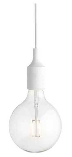 E27 Taklampe Hvit