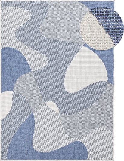 Innendørs/Utendørs tepper utomhusmatta Somerville blå Størrelse: 80 x 150 cm