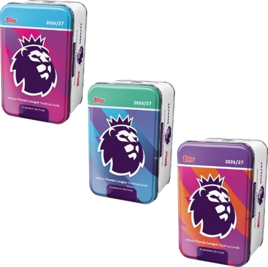 Topps Premier League Super Tin med 40 Samlekort og Eksklusive Kort