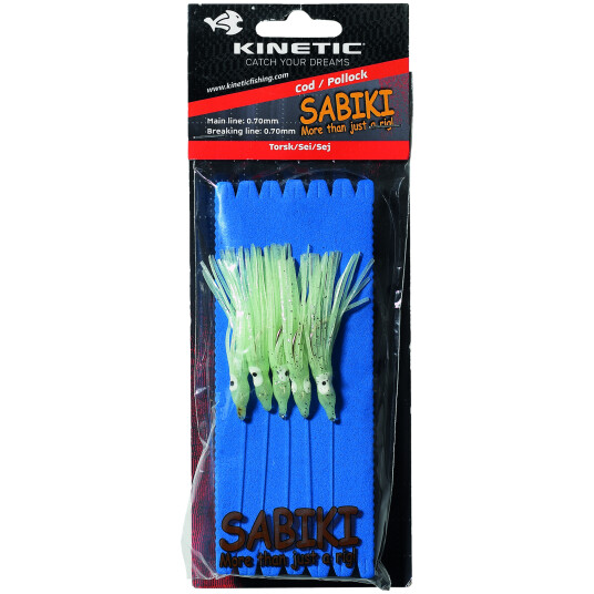 Kinetic Sabiki Cod/pollock 0,70mm/#2/0 glow