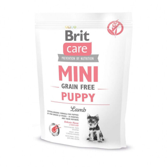 Brit Care Mini Kjøttfôr for Valper med Lam 400 g - Kornfritt