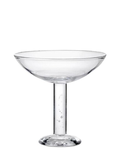 LOUISE ROE Bubble Glass, Champagne Coupe, Plain Top - Nude - H12.5CM LOUISE ROE Bubble Glass, Champagne Coupe, Plain Top - Nude - H12.5CM