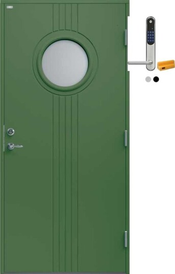 Ytterdør Diplomat Bettina Klart Glass med Yale Doorman Classic Home