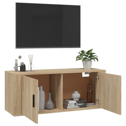 Vegghengt TV benk sonoma eik 100x34,5x40 cm Vegghengt TV benk sonoma eik 100x34,5x40 cm