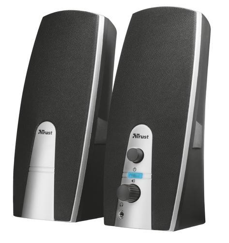 Trust Mila 2.0 Speaker Set Loudspeaker Black Silver Wired 5 W Trust Mila 2.0 Speaker Set Loudspeaker Black Silver Wired 5 W