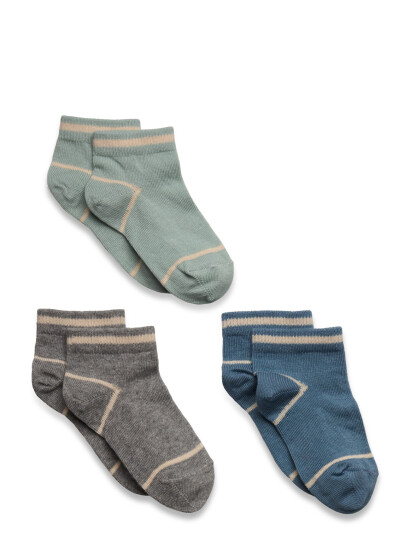 mp Denmark Bo Sneaker Socks - 3-Pack - Blue - 22/24