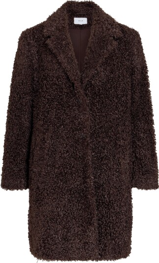 Vila Vimajda L/S Teddy Jacket /Otw COFFEE BEAN 44