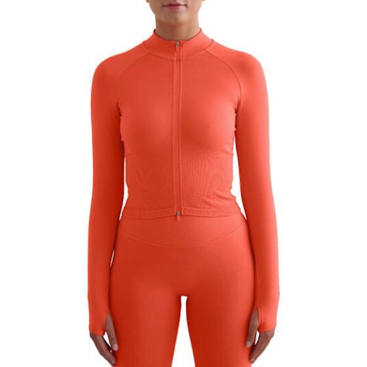 aim´n Shape Seamless Zip Jacket - Orange - S