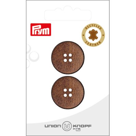 Prym lærknapp brun 23 mm 2 stk