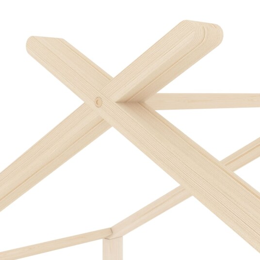 Sengeramme for barn heltre furu 70x140 cm - natur