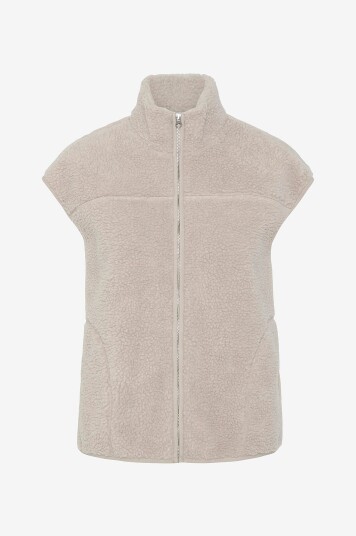 pieces Pilevest pcSadia Teddy Vest Grå pieces Pilevest pcSadia Teddy Vest Grå