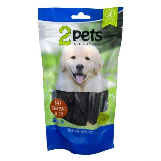 2Pets Tuggpinne Med Hjort (3-Pack)