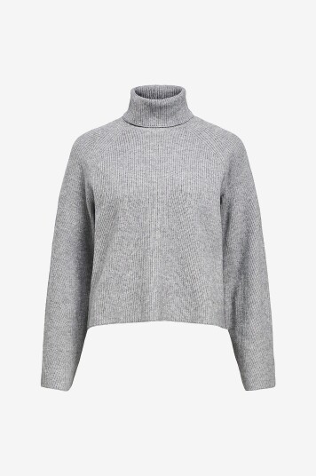 Object Pullover objViola LS LO Rollneck Knit Grå