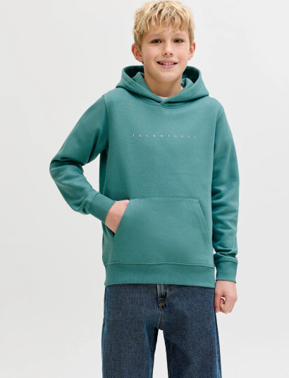 Jack & Jones Jjestar Jj Sweat Hood Noos Jnr Blue 164