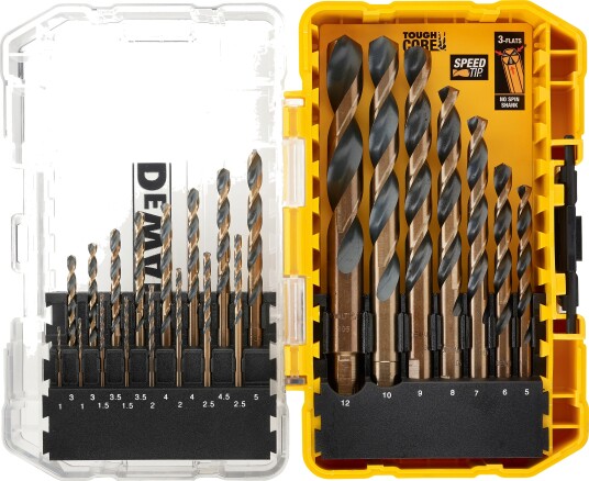 Dewalt 23-delt HSS-G Metallborsett i Tough Case, Black & Gold