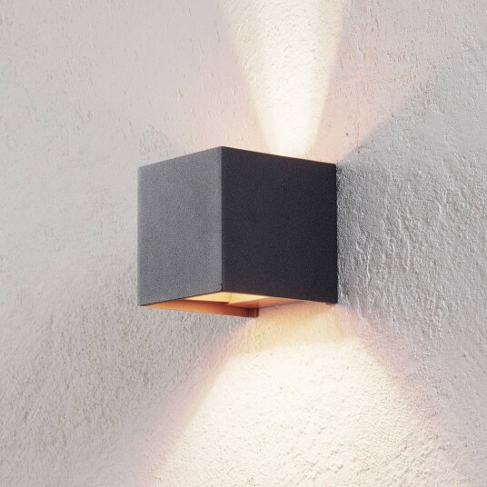 Arcchio vegglampe Zuzana sett med 2 stk svart-gull G9 9,7 cm